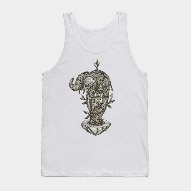 Elephant and Sapling Tank Top by GeeTee